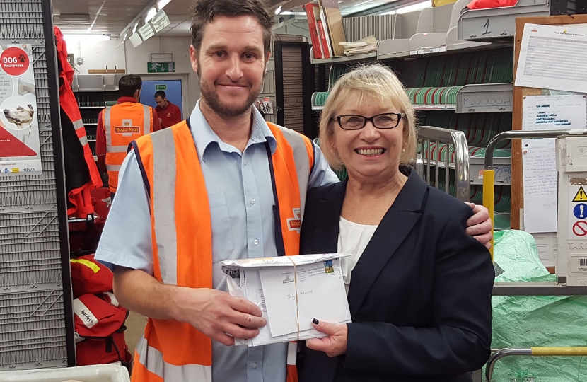 MP Royal Mail Delivery Office tour to say thank you. | Sheryll Murray MP