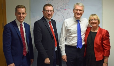 L2R – Tom Pursglove MP, Andrew Gwynne MP, Andrew Jones MP and Sheryll Murray MP